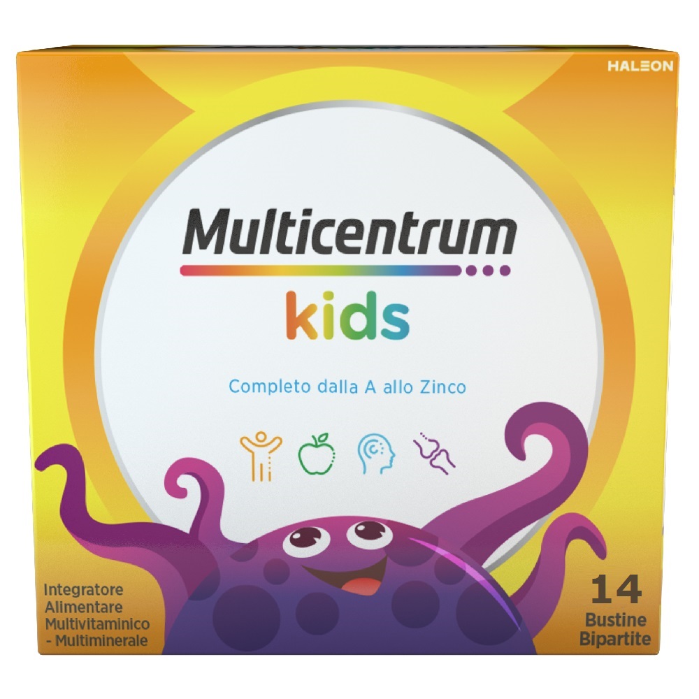 Multicentrum Baby Integratore multivitamine Multiminerale Vitamine Ferro Calcio Bambini 3+ 14 Bustine