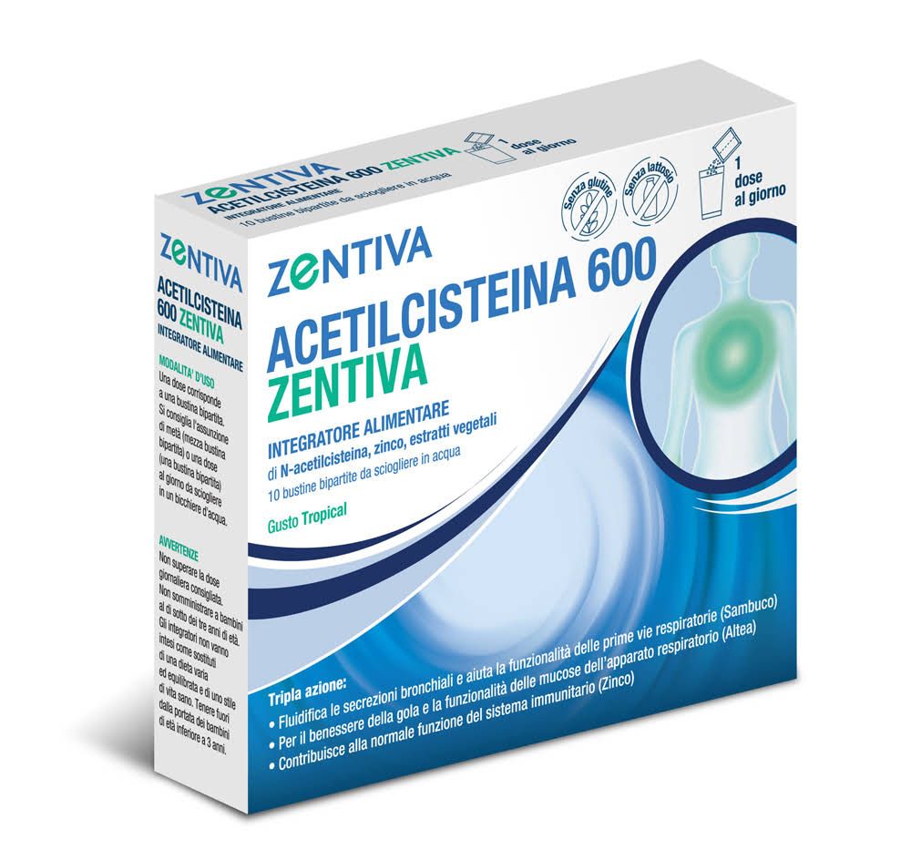 Acetilcisteina 600 10 Bustine