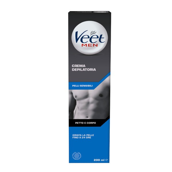 Veet For Men Crema Depilatoria Pelli Sensibili 200ml