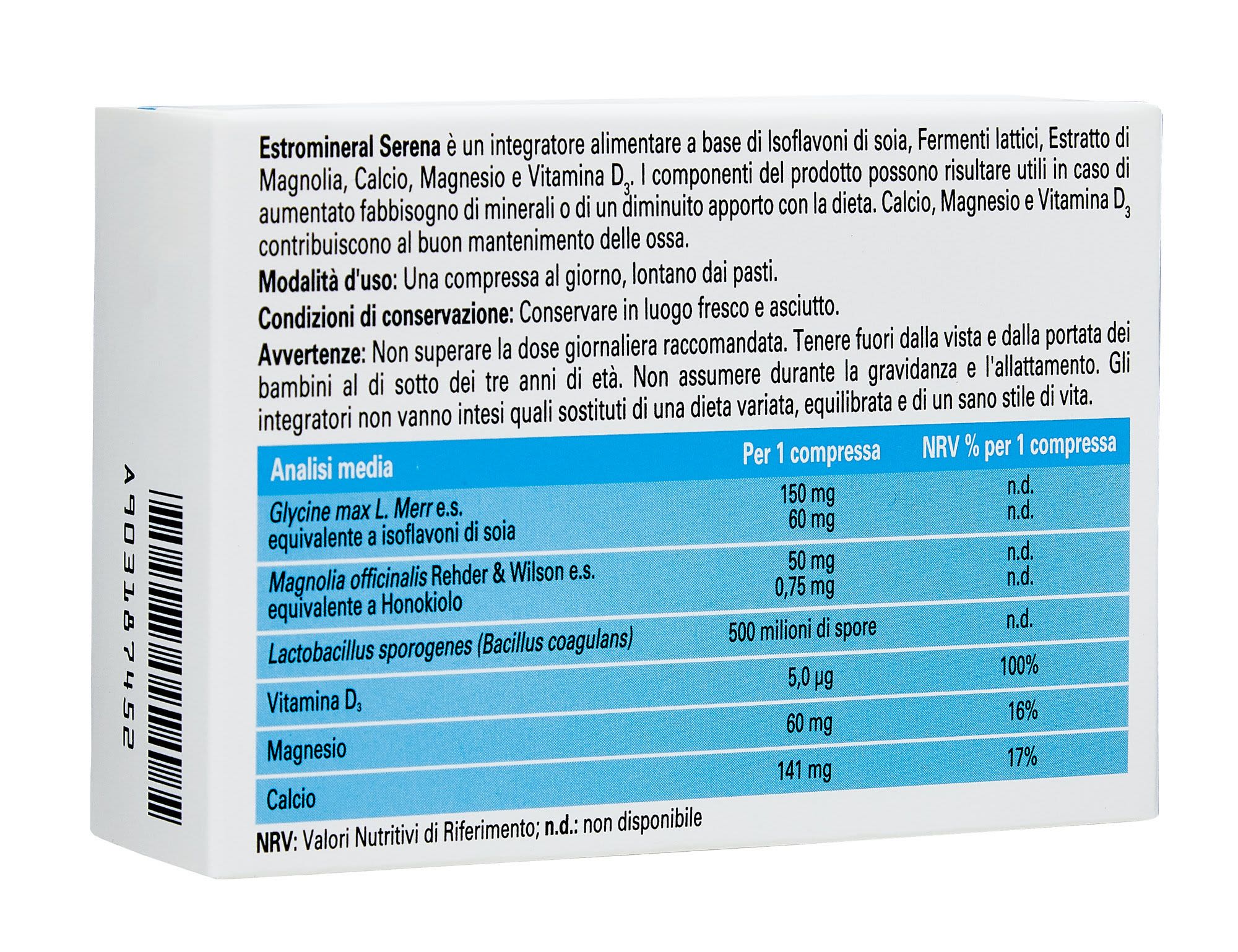 image - 903187452 - Estromineral Serena Integratore Menopausa senza Glutine e Lattosio 40 compresse - 0002478_5.jpg