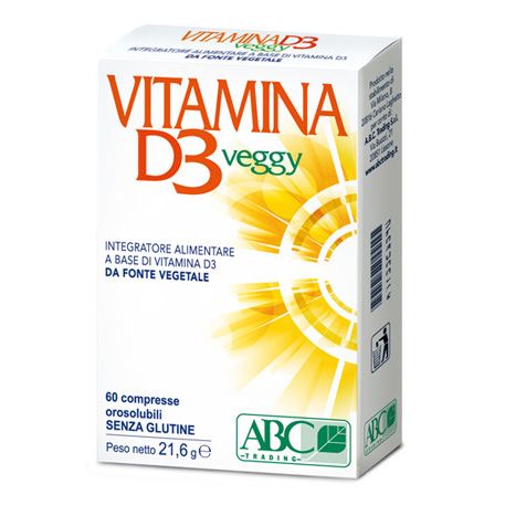 Abc Trading Vitamina D3 Veggy Integratore Ossa 60 Compresse