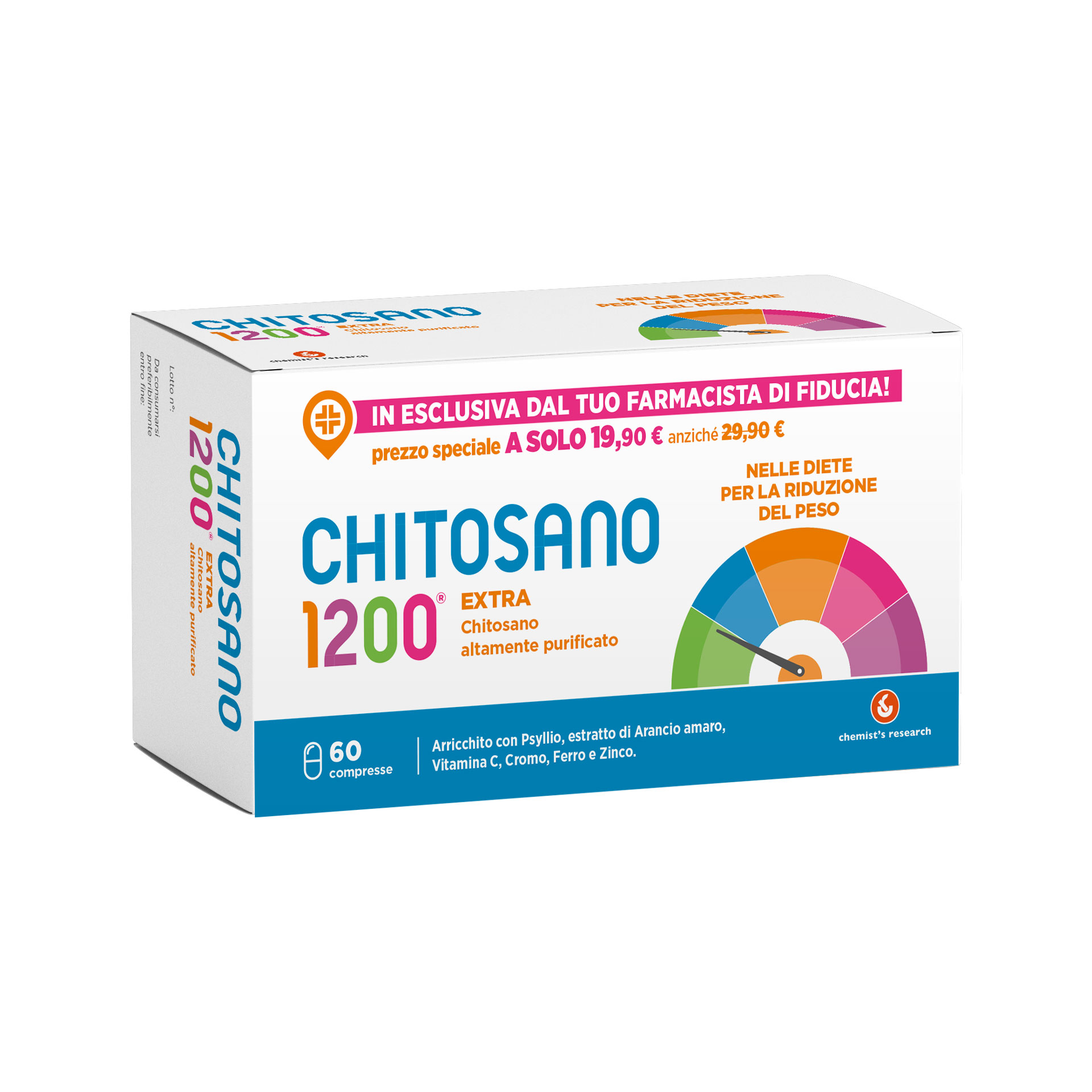 Chitosano 1200 Extra 60 Compresse