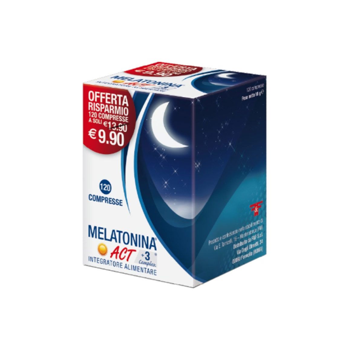 Melatonina Act Integratore Melatonina 1mg + 3 Complex 120 Compresse