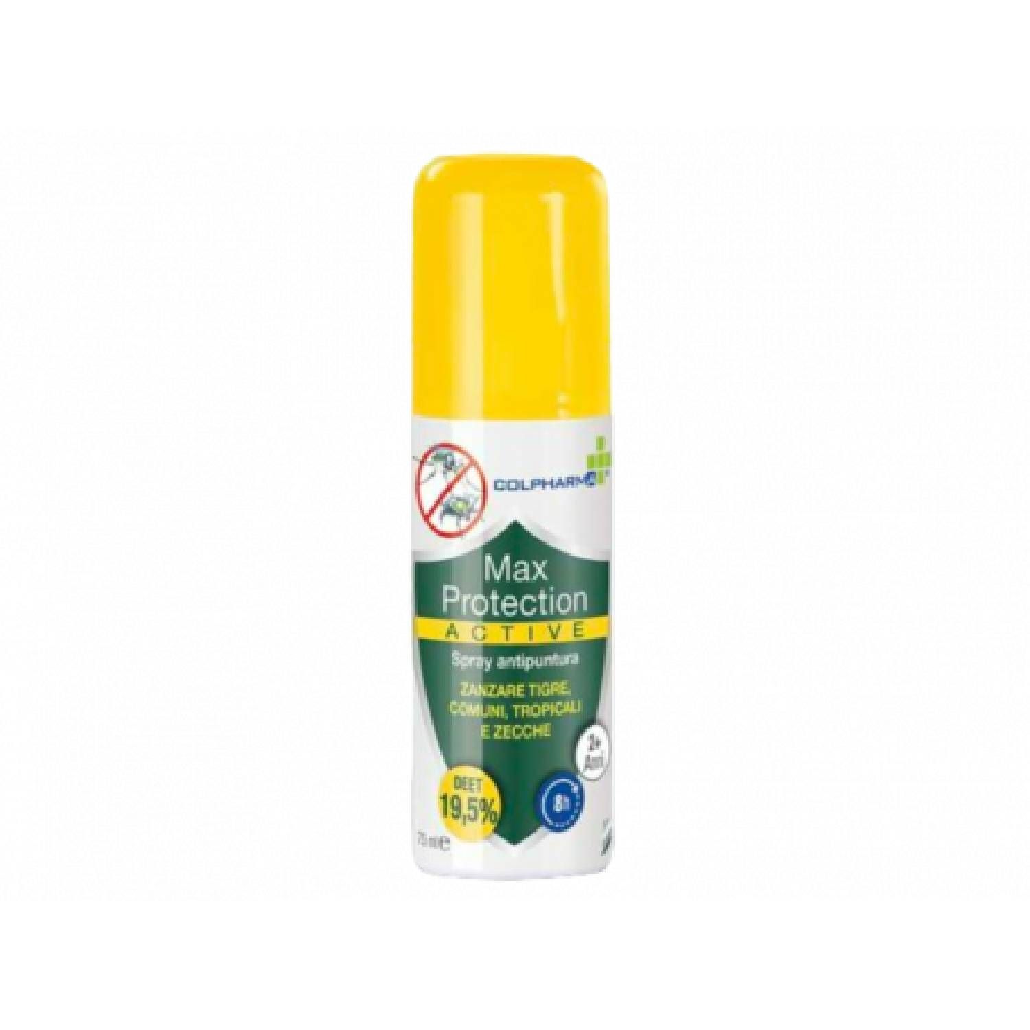 Colpharma Spray Repellente Antizanzare Max Protection Active 75ml - Top  Farmacia