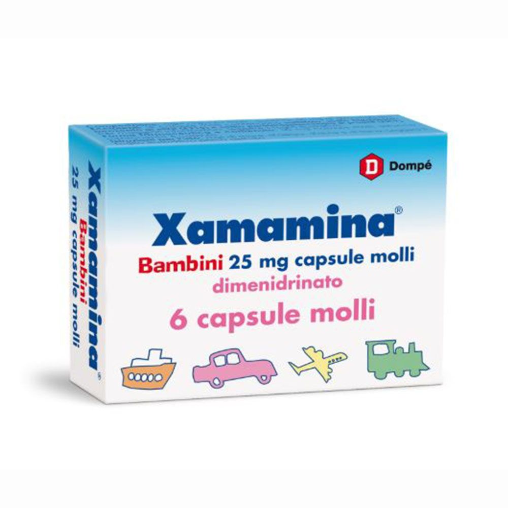 Xamamina 25mg Antiemetico Bambini 6 Capsule