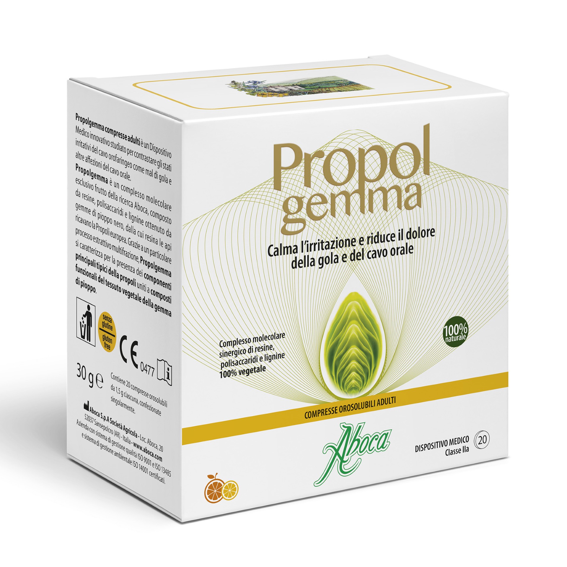 Aboca Propolgemma Trattamento Mal Di Gola 20 Compresse
