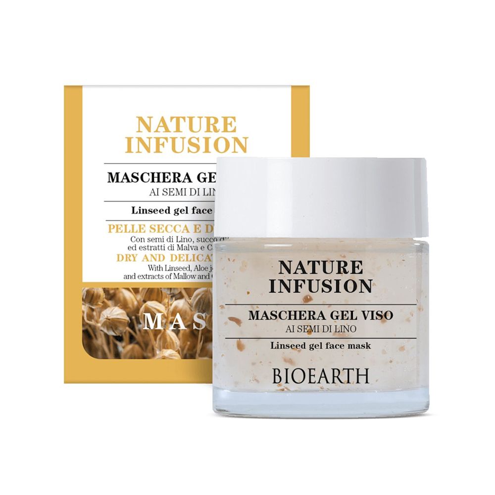 983192220 - Bioearth Nature Infusion Maschera Gel Viso Semi di Lino pelle secca delicata 100ml - 4739433_1.jpg