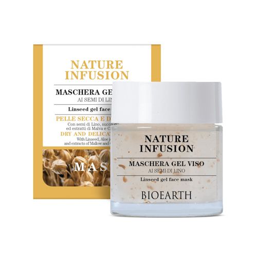 983192220 - Bioearth Nature Infusion Maschera Gel Viso Semi di Lino pelle secca delicata 100ml - 4739433_1.jpg