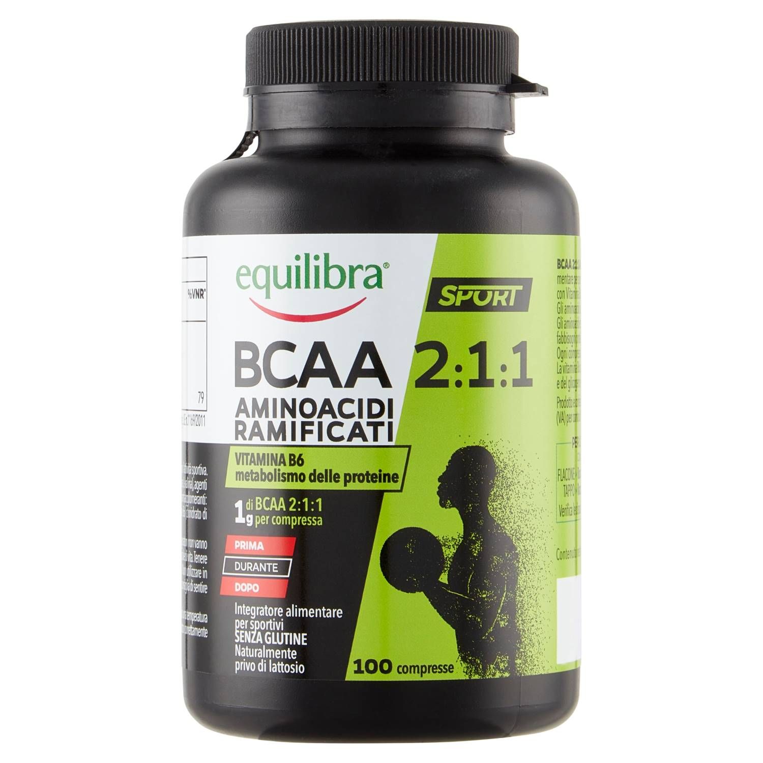 Equilibra Bcaa 2:1:1 Integratore Aminoacidi Ramificati 100 Compresse