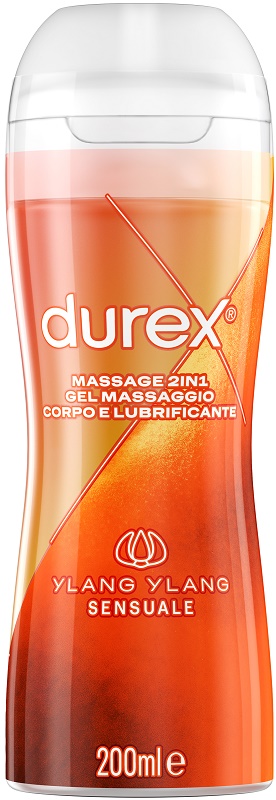Durex Massage 2 In 1 Gel Massaggio Corpo E Lubrificante Ylang Ylang 200ml