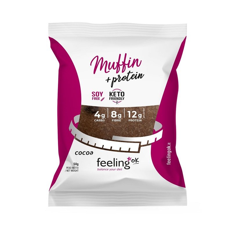 Feeling Ok Muffin Al Gusto Cacao Con Gocce Di Cioccolato 50g