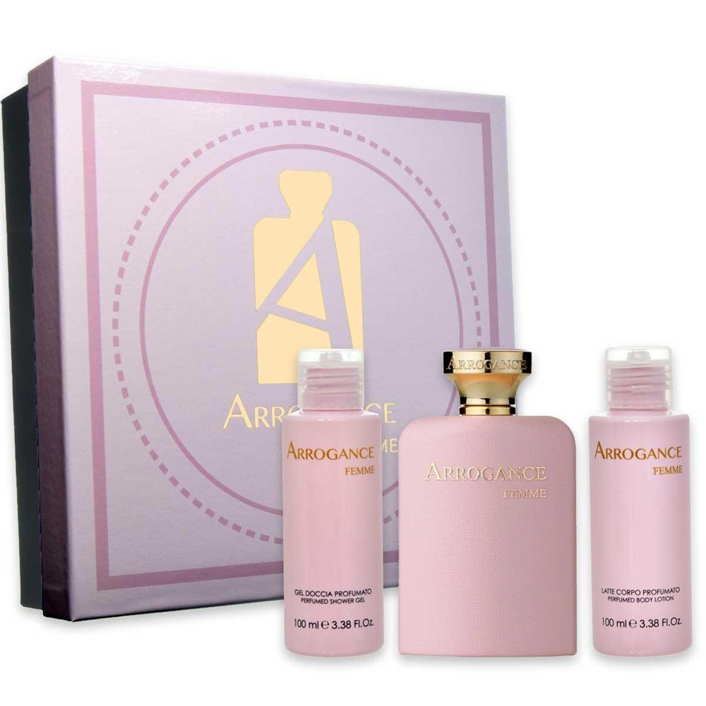 Arrogance Femme Cofanetto Donna Eau De Toilette 50ml + Doccia gel 100ml + Lozione Corpo 100ml