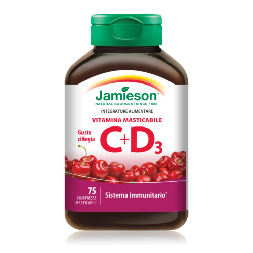 972165664 - Jamieson Vitamina C+D gusto Ciliegia 75 compresse masticabili - 4729596_2.jpg