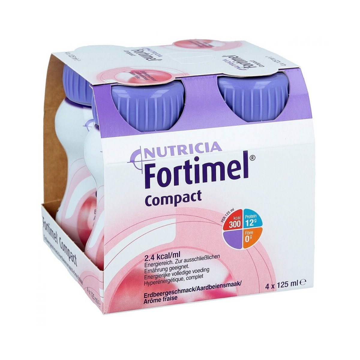 Fortimel Compact Protein Gusto fragola 4x125ml