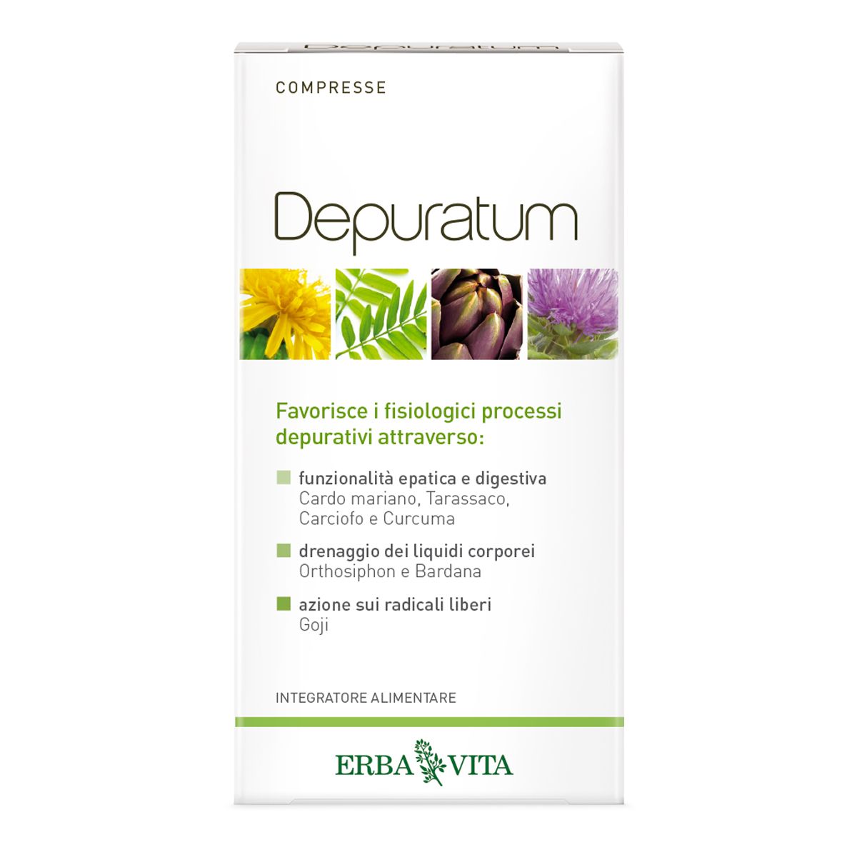 Erba Vita Depuratum Integratore Depurativo 30 Compresse