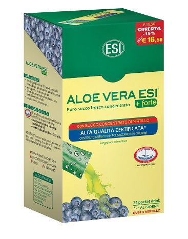 Aloe Vera Esi + Forte Mirtillo Integratore 24 Pocket Drink