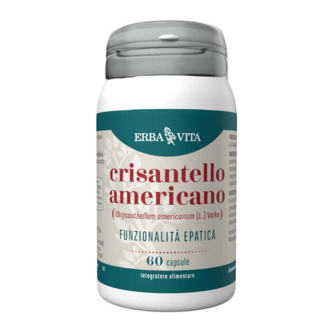 Erba Vita Crisantello Americano Integratore Funzionalità Epatica 60 Capsule