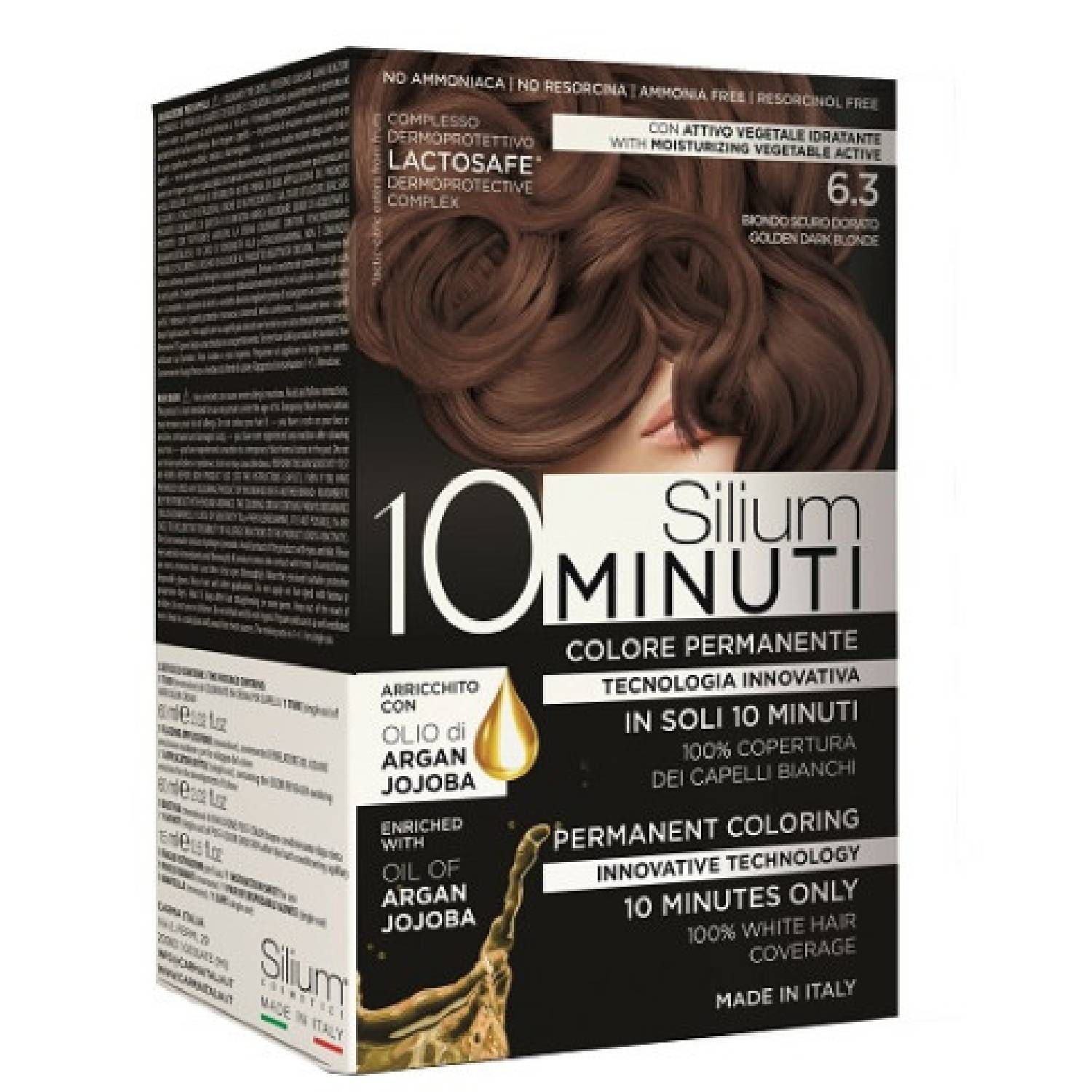 Silium 10 Minuti Colore Permanente Biondo Scuro Dorato 6.3 135ml