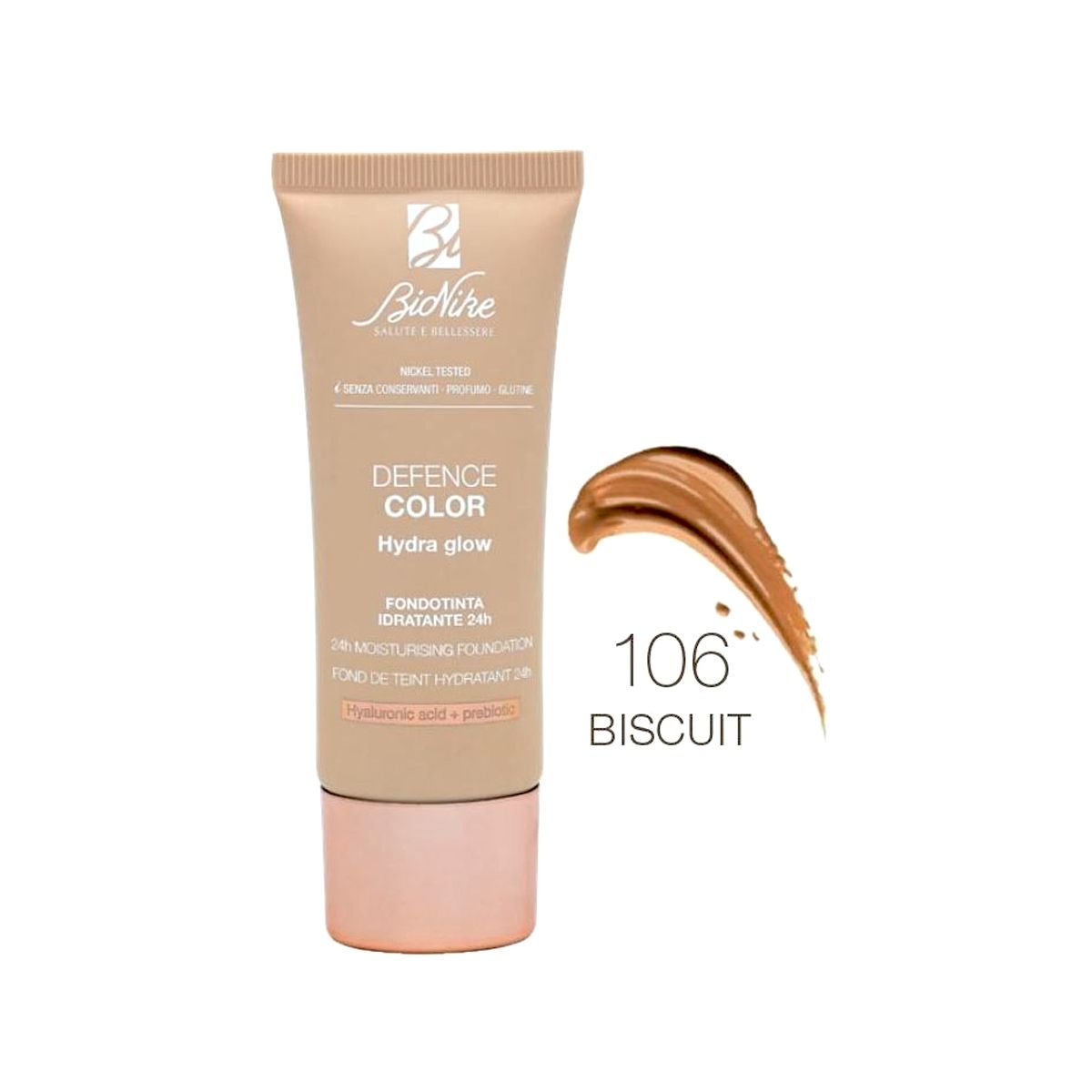 Bionike Defence Color Hydra Glow Fondotinta 106 Biscuit 30ml