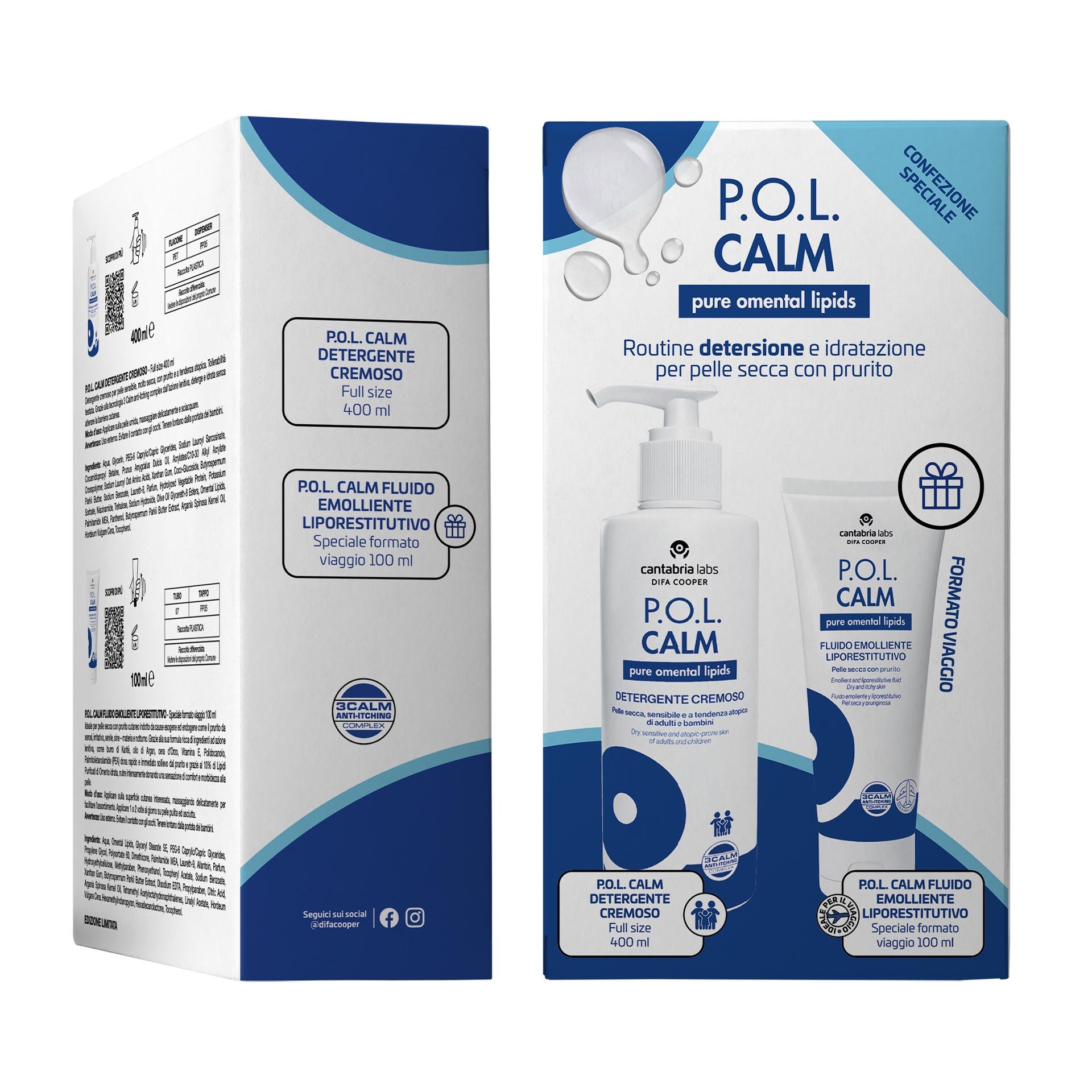 image - 989929207 - POL CALM DETERGENTE CREMOSO 400 ML + POL CALM FLUIDO EMOLLIENTE LIPORESTITUTIVO 100 ML - 4817464_2.jpg