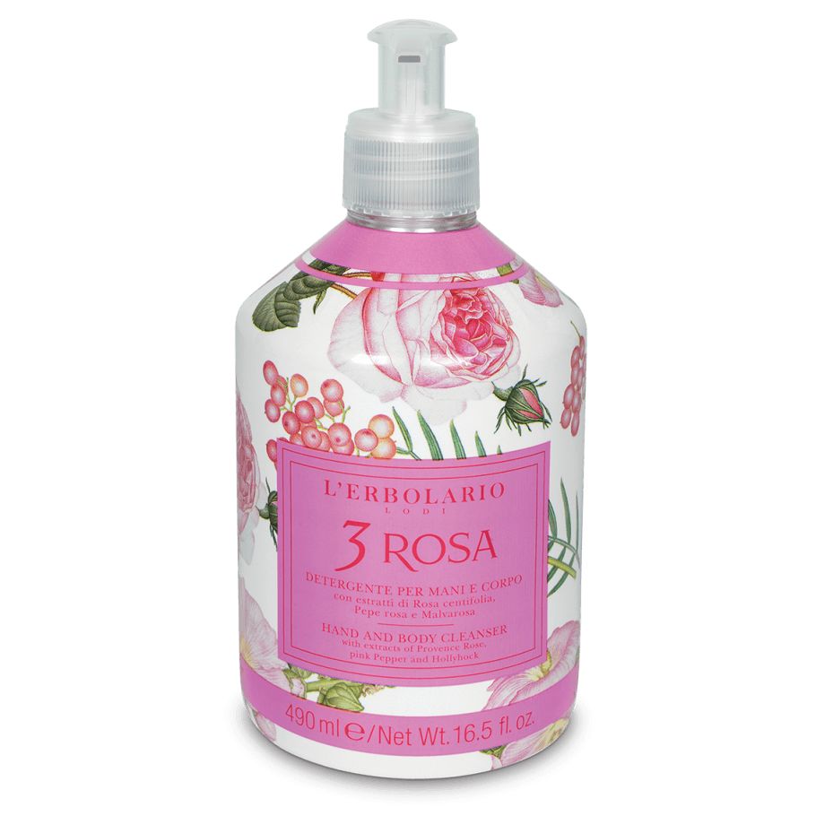 984499095 - L'Erbolario 3 Rosa Detergente mani e corpo 490ml - 4740692_1.jpg