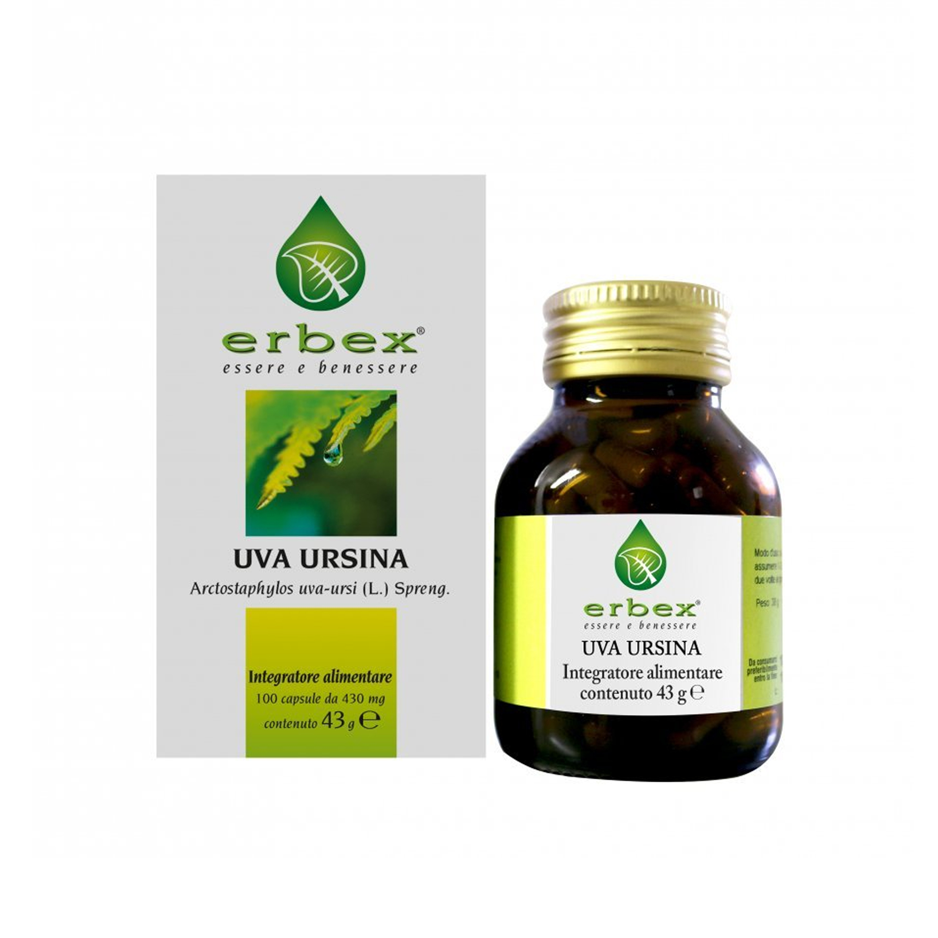 Erbex Uva Ursina 430mg 100 Capsule