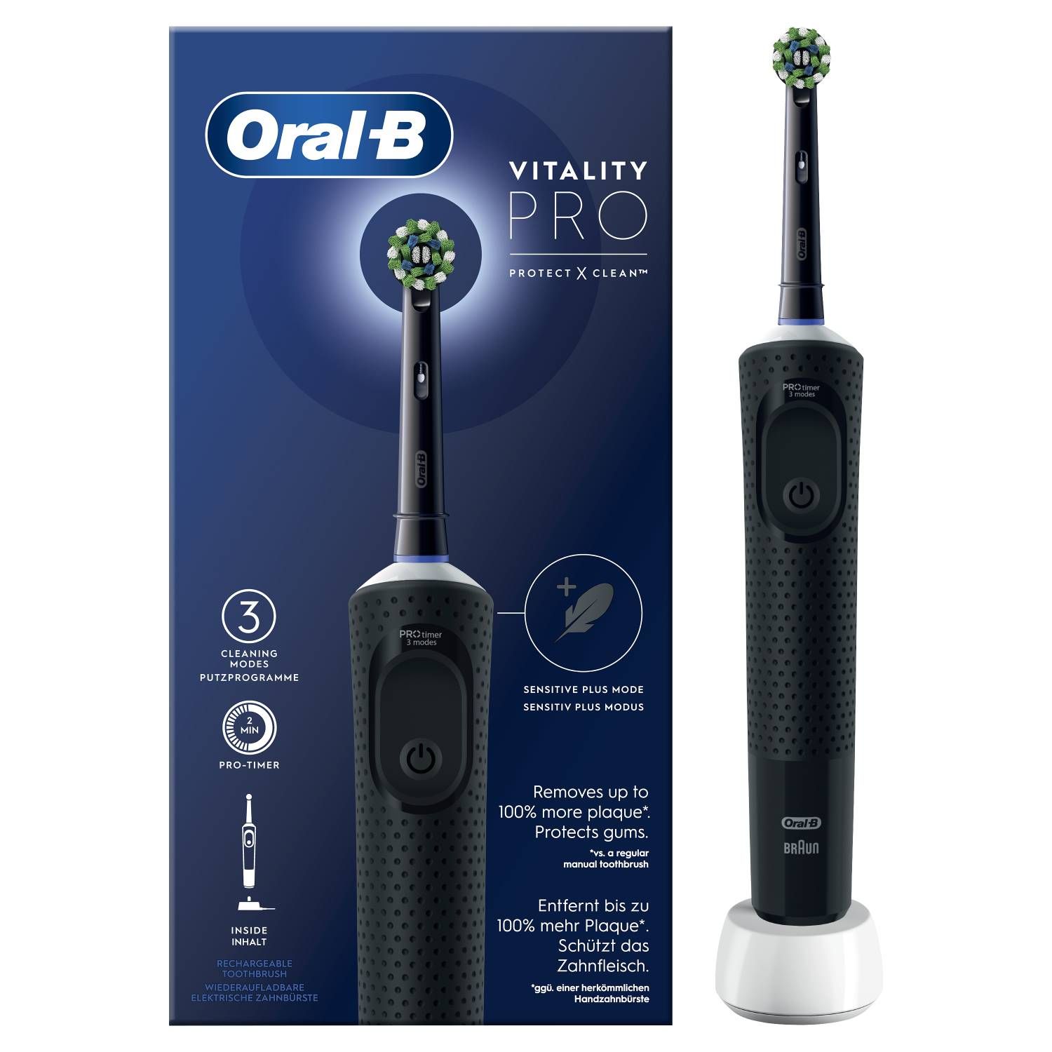 Oral-b Vitality Pro Black Spazzolino Elettrico Ricaricabile