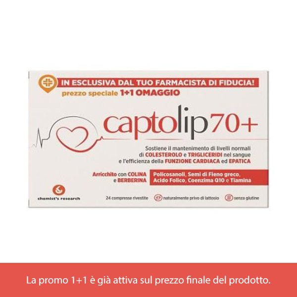 Captolip 70+ Integratore controllo livello colesterolo 24 Compresse