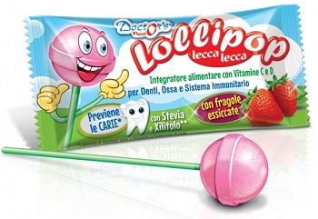 Doctor's Pucci Lollipop Gusto fragola Integratore Denti E Ossa Bambini 1 Pezzo