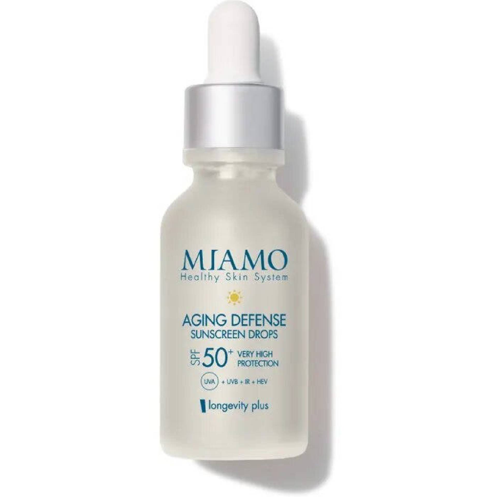 Miamo Longevity Plus Aging Defence Sunscreen Drops Soft Gold 30ml