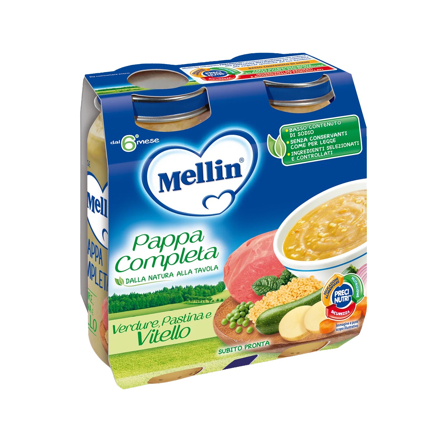 image - 902015496 - Pappa pronta con verdure, pastina e vitello, indicata a partire dal 6° mese, pronta per essere somministrata al bambino senza ulteriori preparazioni. - 4867404_2.jpg