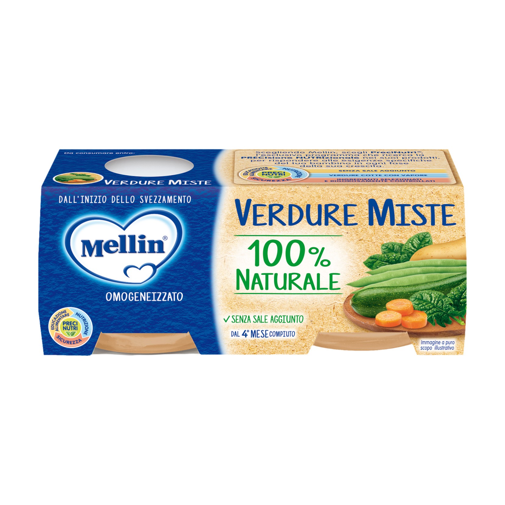 image - 927288593 - Omogeneizzato di verdure miste, alimento per l'infanzia senza glutine, indicato dal 6° al 36° mese, da somministrare come contorno o pappa. - 4867219_2.jpg