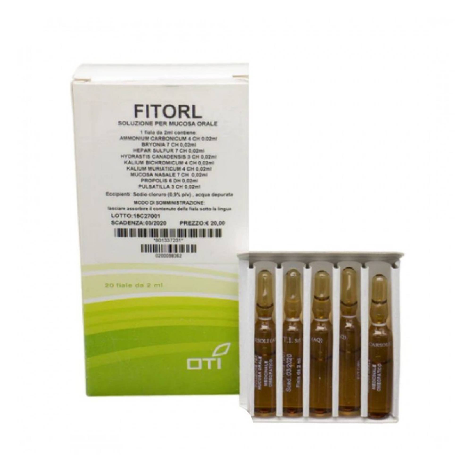 Oti Fitorl Composto Rimedio Omeopatico 20 Fiale Fisiologiche