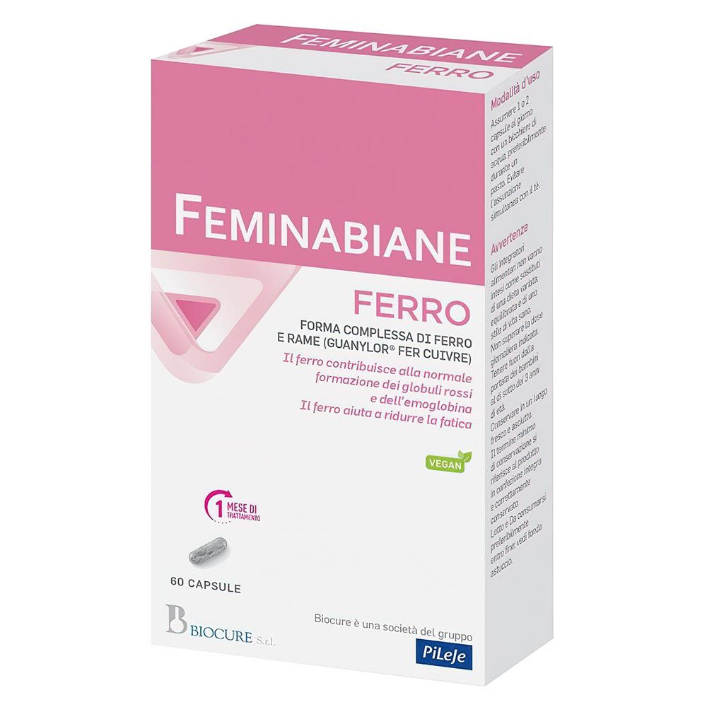 Feminabiane Ferro Integratore Donna 60 Capsule