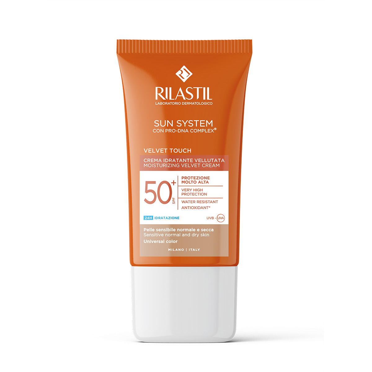 image - 987411764 - Crema solare viso idratante e vellutata con colore universale , protegge dai raggi UVA/UVB prevenendo eritemi e macchie. Con azione antiossidante, &egrave; a rapido assorbimento e resistente all'acqua . - 4763328_1.jpg