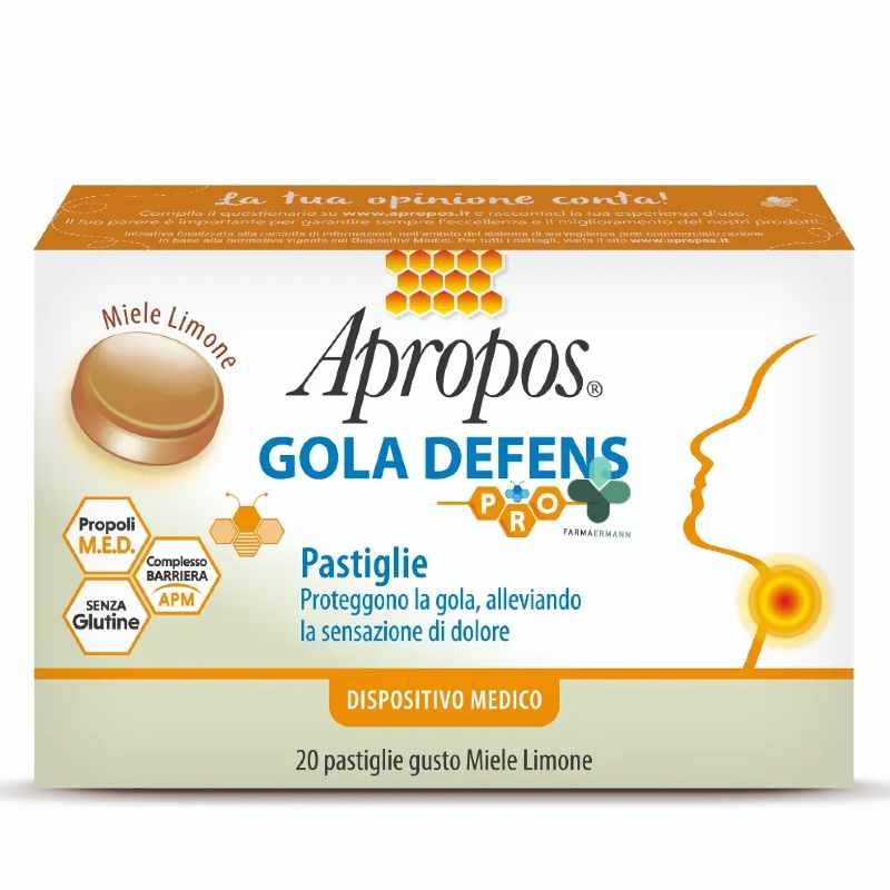 Apropos Gola Defens Miele Limone 20 Pastiglie