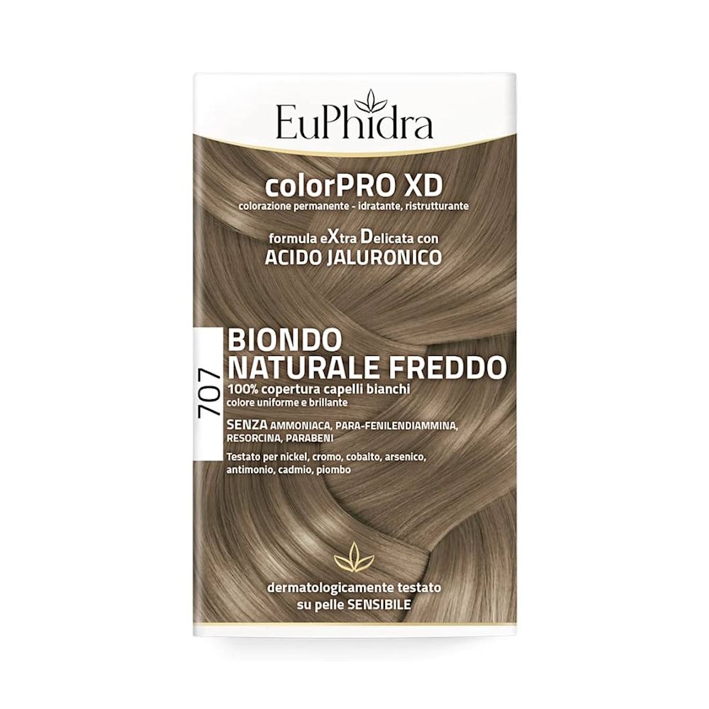 image - 945140150 - EUPHIDRA COLORPRO XD 707 BIONDO NATURALE F COLORE + ATTIVANTE + BALSAMO + CUFFIA + GUANTI - 4726761_1.jpg