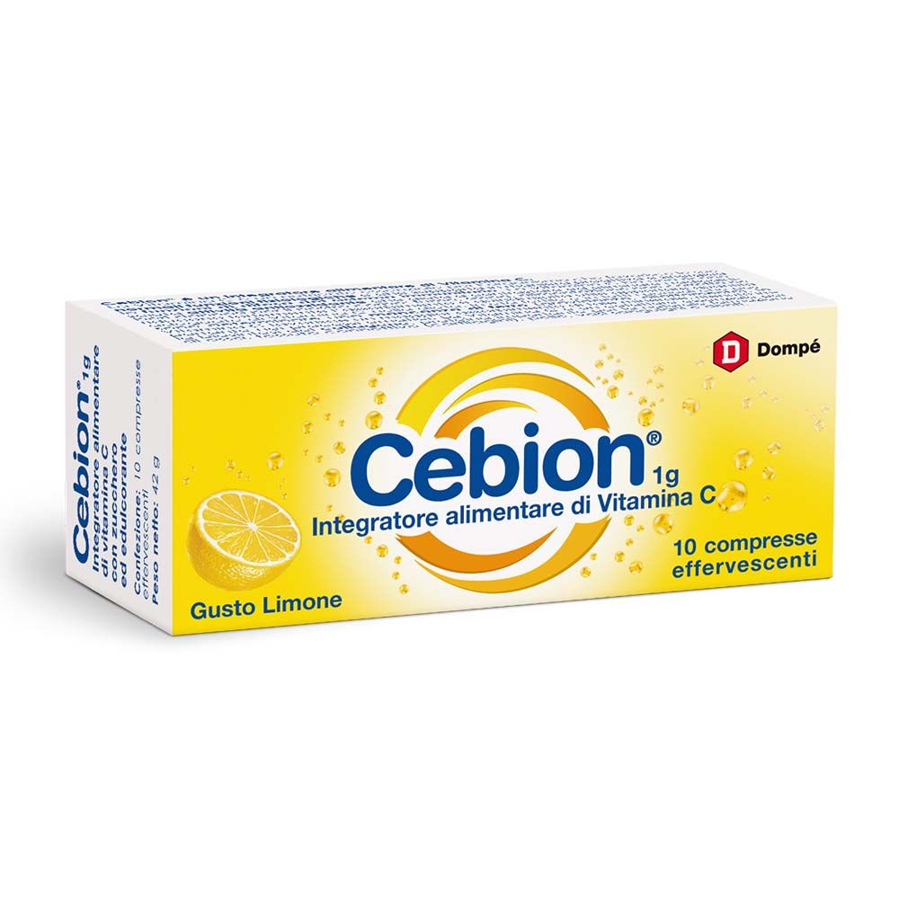 Cebion Limone Integratore a base di Vitamina C 10 Compresse Effervescenti