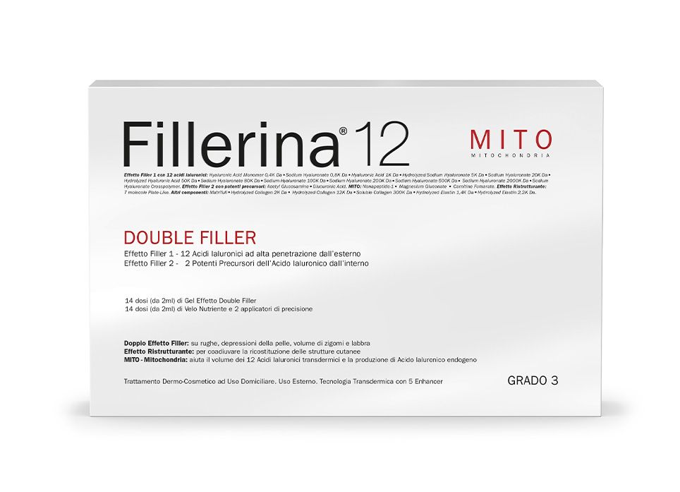 Fillerina 12 Mito Double Filler Trattamento Intensivo Riempitivo Grado 3 Gel + Velo Nutriente