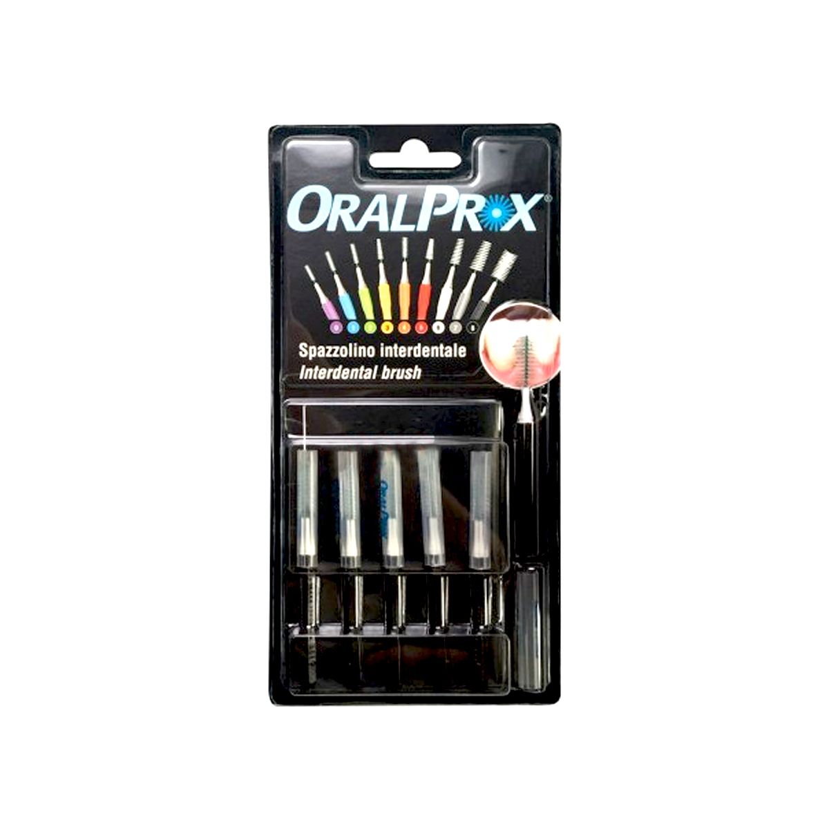 image - 922227994 - ORALPROX BLISTER DA 6 SPAZZOLINI INTERDENTALI MISURA 8 COLORE NERO - 4717933_1.jpg
