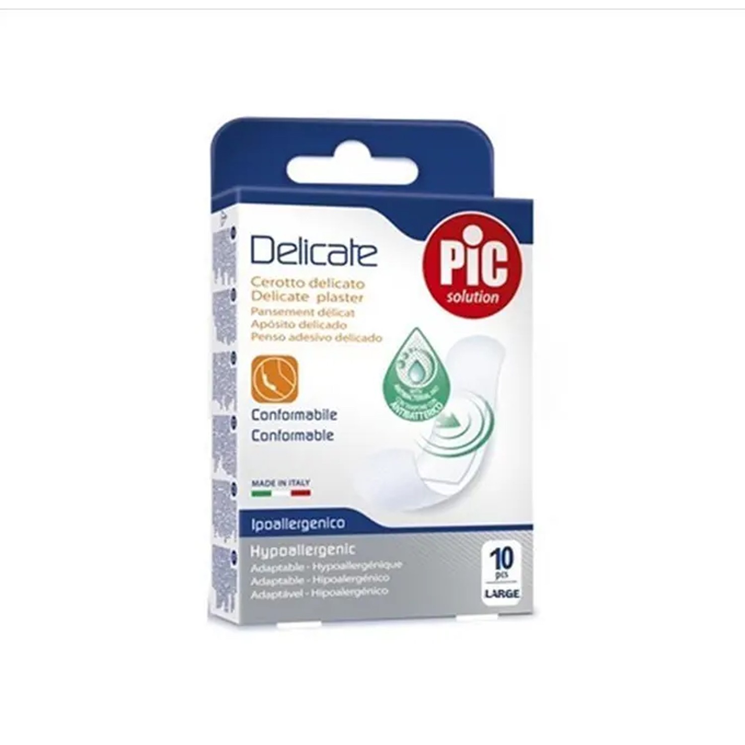 image - 926522208 - Cerotti delicati e antibatterici indicati per la protezione di piccole ferite, tagli e abrasioni. Formato 25 × 72 mm, traspiranti e delicati sulla pelle; confezione da 10 pezzi. - 7859738_2.jpg