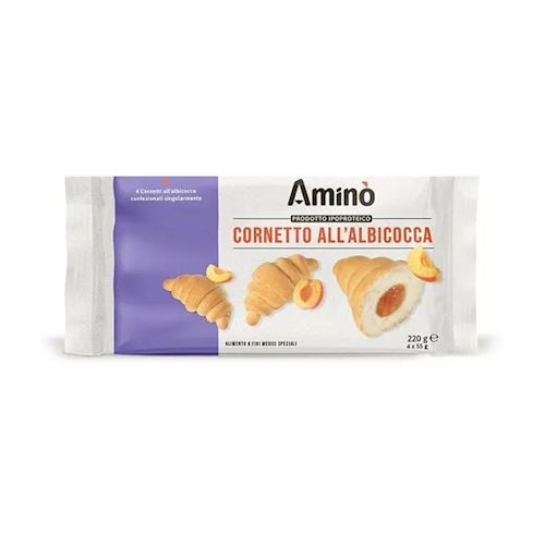 image - 987540642 - Cornetto all'albicocca ipoproteico da 55g, indicato per chi necessita di una dieta a basso contenuto proteico, ideale per colazioni o spuntini. - 4867590_2.jpg