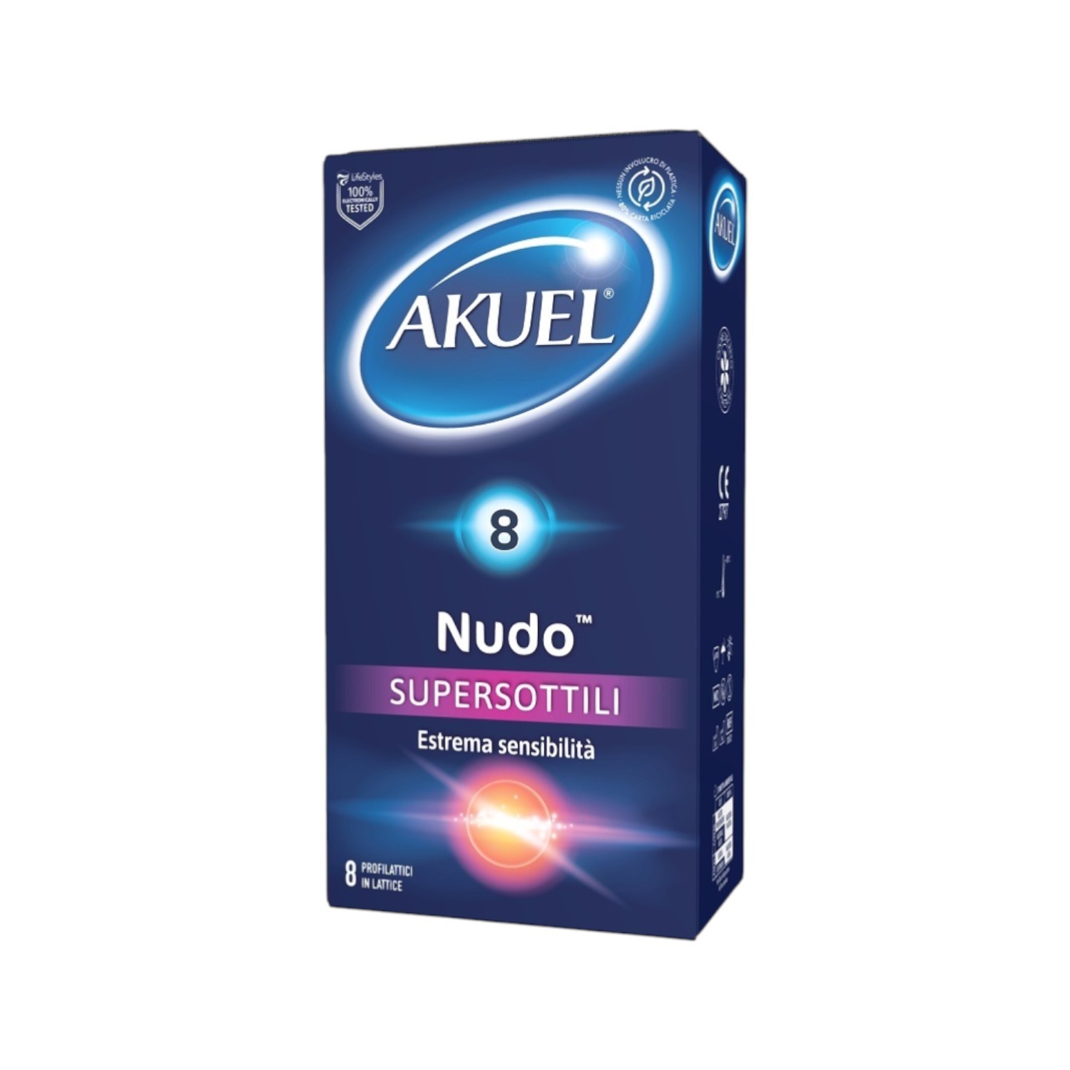 image - 983681711 - Profilattici supersottili progettati per offrire protezione e maggiore sensibilità durante il rapporto. Realizzati in lattice naturale, trasparenti e lubrificati, per comfort e vestibilità ottimale; confezione da 8 pezzi. - 4866116_2.jpg
