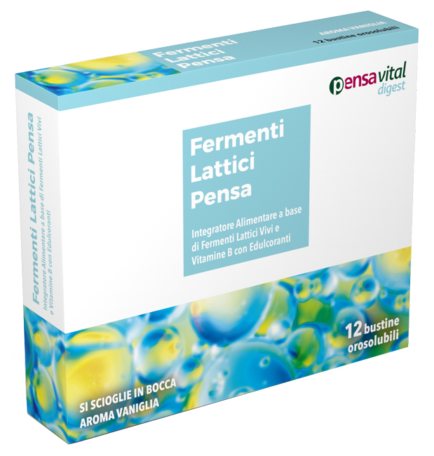 Pensa Fermenti Lattici Vivi E Vitamine B Integratore Vaniglia B 12 Bustine Orosolubili