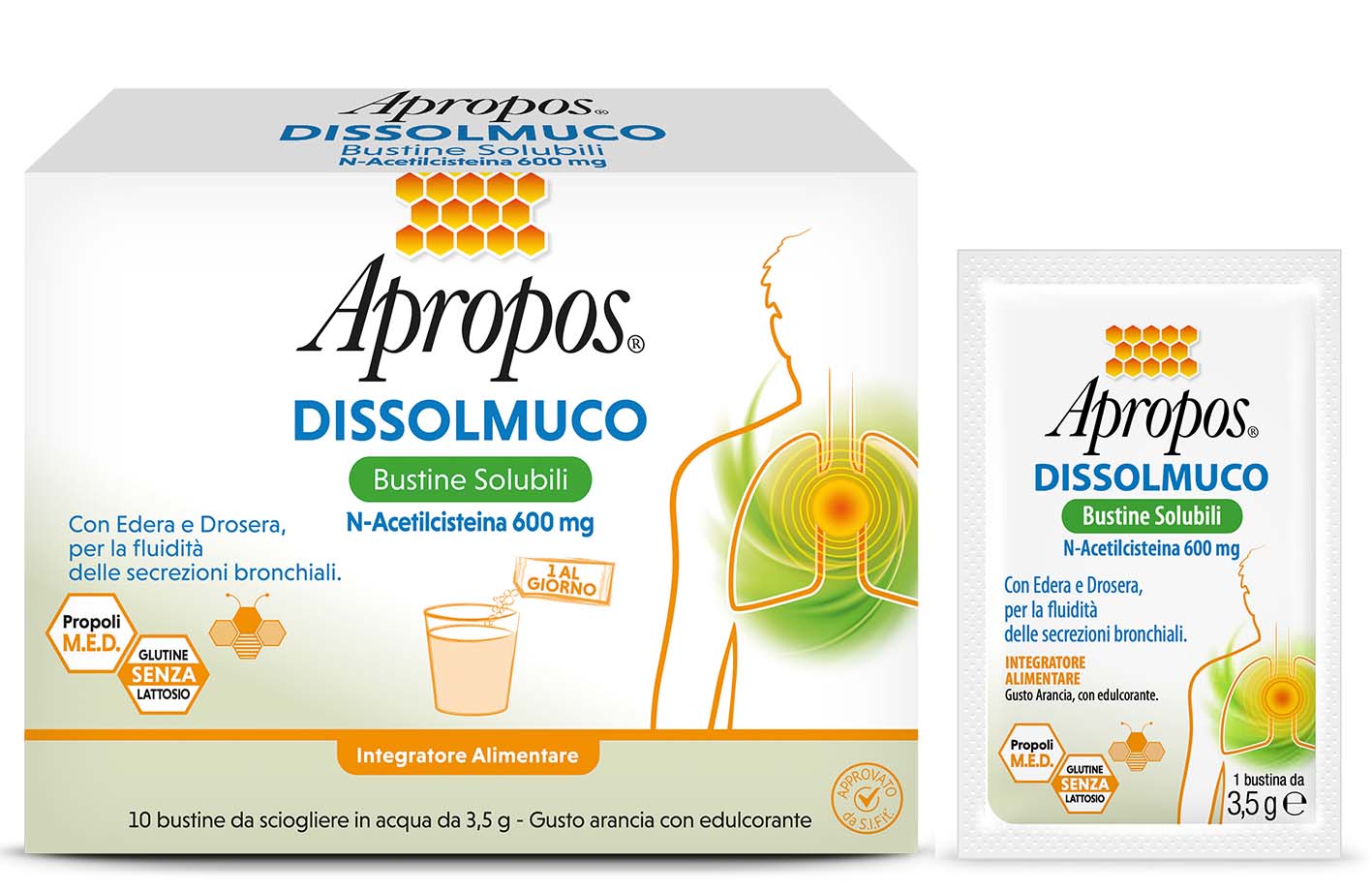 Apropos Dissolmuco Integratore 10 Buste Solubili