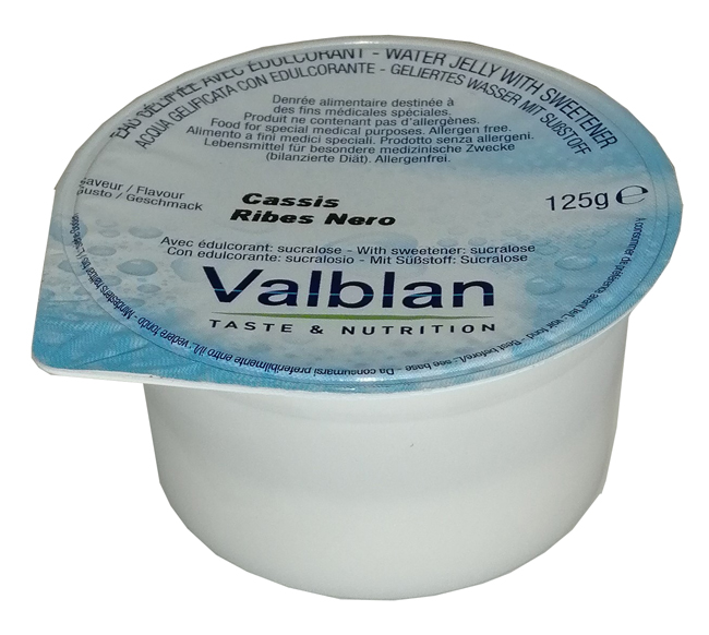 Valblan Acqua Gelificata Edulcorata Ribes Nero 125g