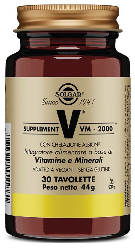 Solgar Supplement Vm 2000 Integratore Vitamine Minerali 30 Tavolette