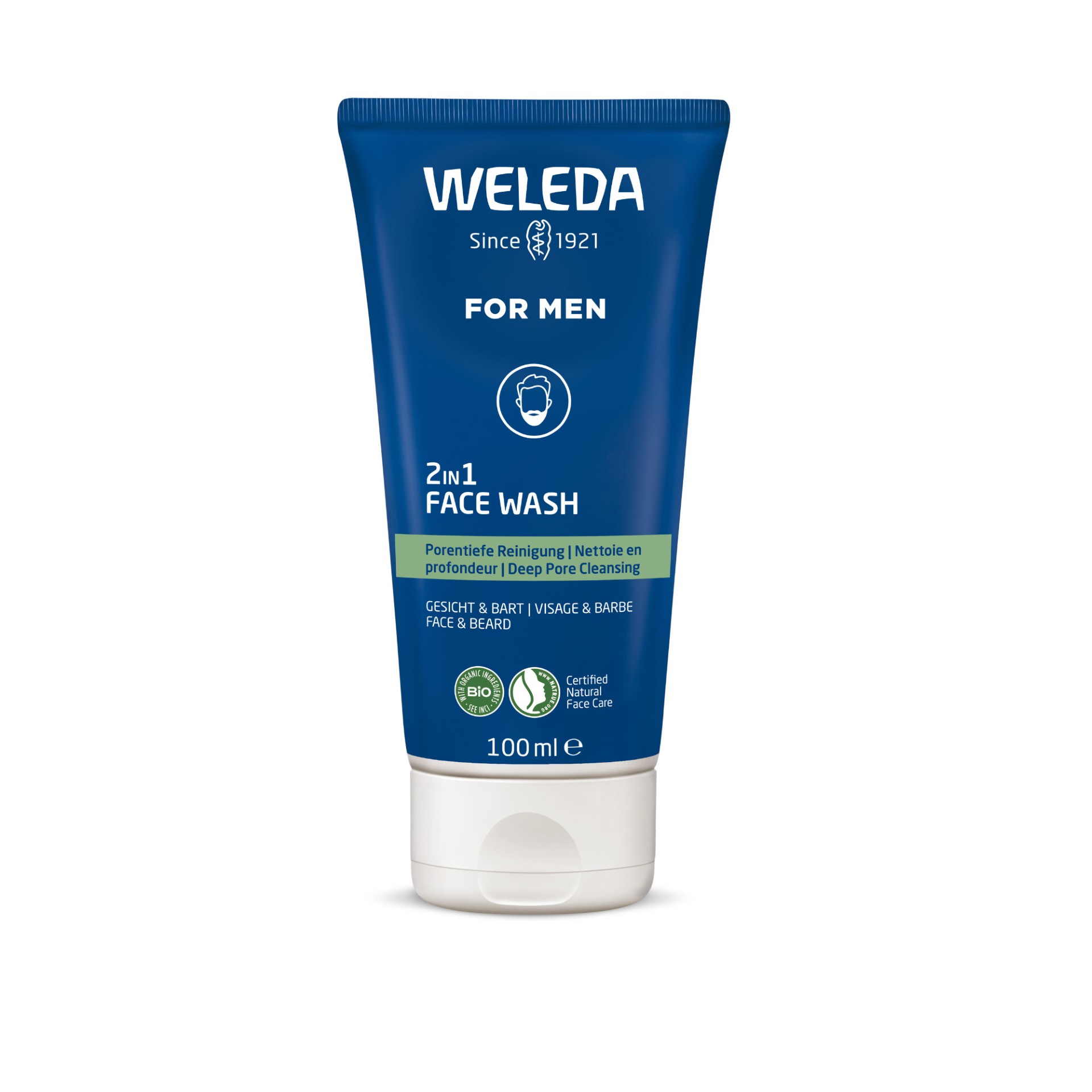Weleda 2in1 Face Wash Gel Detergente Viso E Barba 100ml