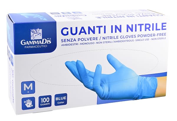 image - 971970280 - Guanti in nitrile monouso, non sterili, senza polvere, per uso ambulatoriale, medicazione, protezione chimica e biologica, idonei al contatto alimentare. - 4867934_1.jpg