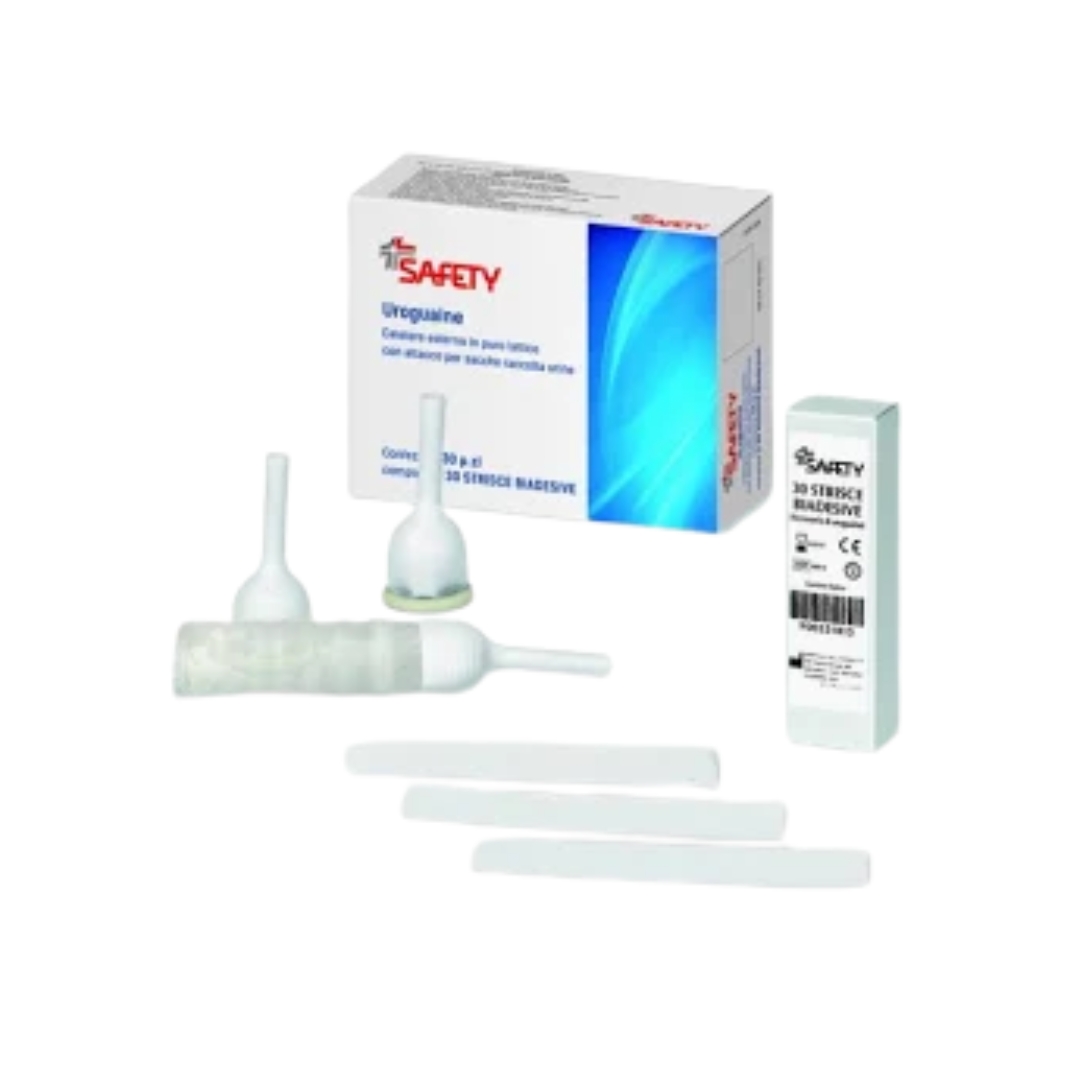 Safety Catetere Esterno Con Striscia Biadesiva Uroguaina 25mm 30 Pezzi